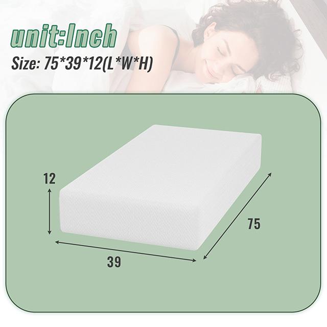 Coreopsis 12" Twin Memory Foam Wave Comfort - My Sweet Home Furniture (Queens, NY)