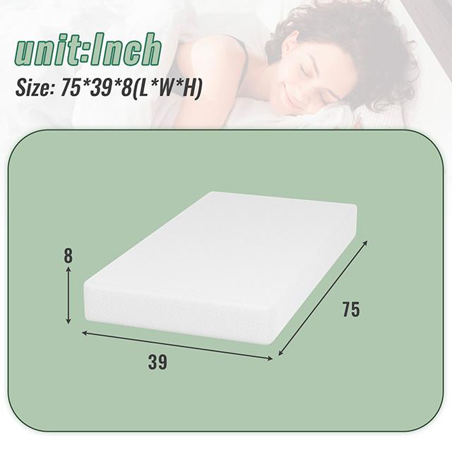 Coreopsis 8" Twin Memory Foam Wave Comfort - My Sweet Home Furniture (Queens, NY)