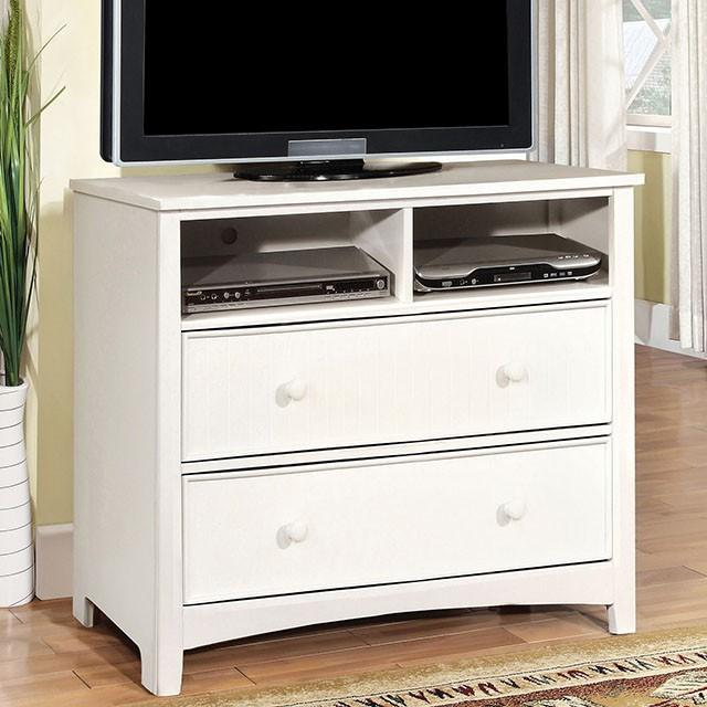 Corry White Media Chest - My Sweet Home Furniture (Queens, NY)