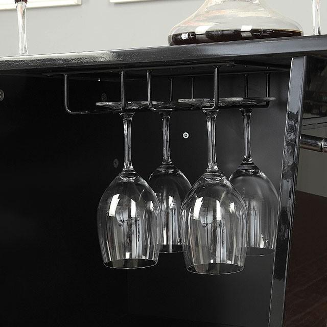 Fuero Black/Chrome Bar Table (K/D) - My Sweet Home Furniture (Queens, NY)