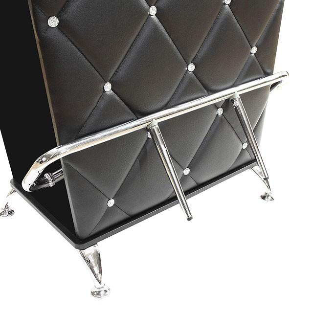 Fuero Black/Chrome Bar Table (K/D) - My Sweet Home Furniture (Queens, NY)