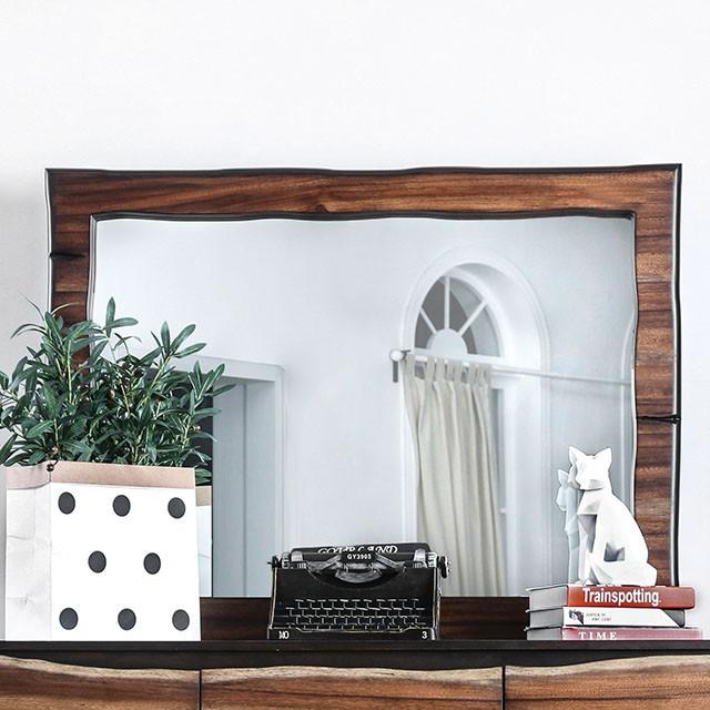 Fulton Dark Oak/Dark Walnut Mirror - My Sweet Home Furniture (Queens, NY)