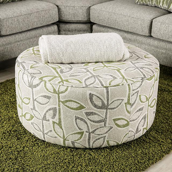 GARDNER Ottoman, Gray/Green - My Sweet Home Furniture (Queens, NY)