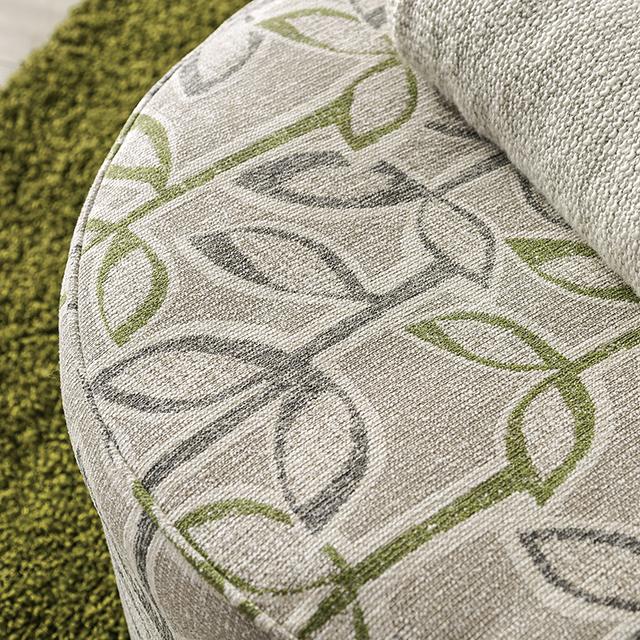 GARDNER Ottoman, Gray/Green - My Sweet Home Furniture (Queens, NY)