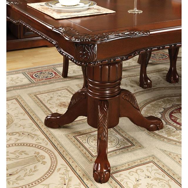 GEORGETOWN Antique Cherry Dining Table w/ Double Pedestals - My Sweet Home Furniture (Queens, NY)