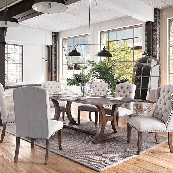 GIANNA Rustic Oak 77" Dining Table - My Sweet Home Furniture (Queens, NY)