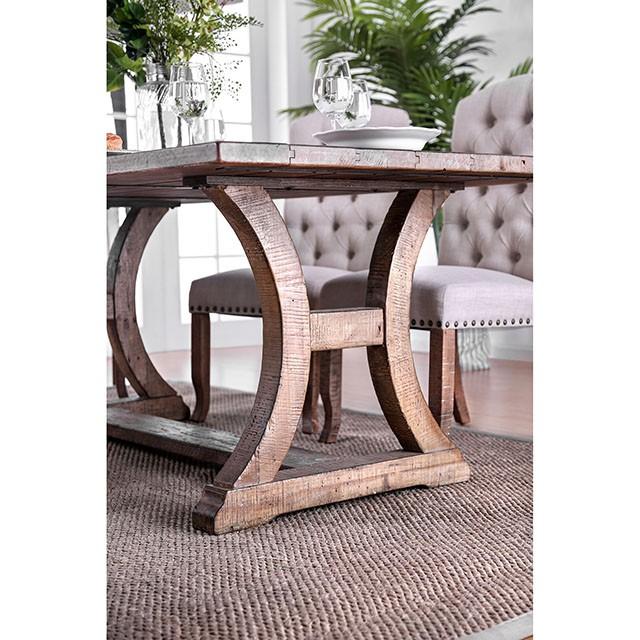 GIANNA Rustic Oak 77" Dining Table - My Sweet Home Furniture (Queens, NY)