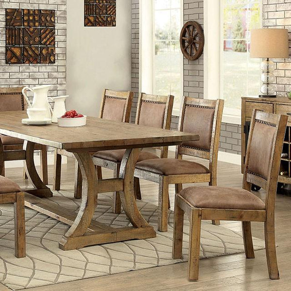 GIANNA Rustic Pine 96" Dining Table - My Sweet Home Furniture (Queens, NY)