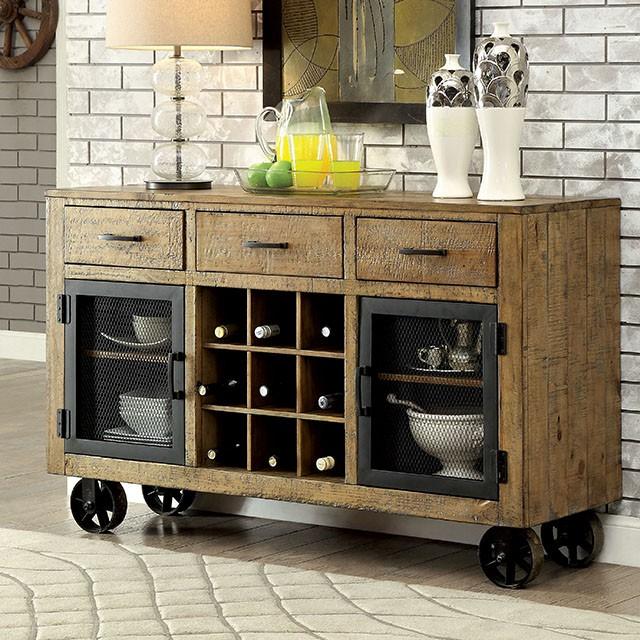 GIANNA Rustic Pine 96" Dining Table - My Sweet Home Furniture (Queens, NY)