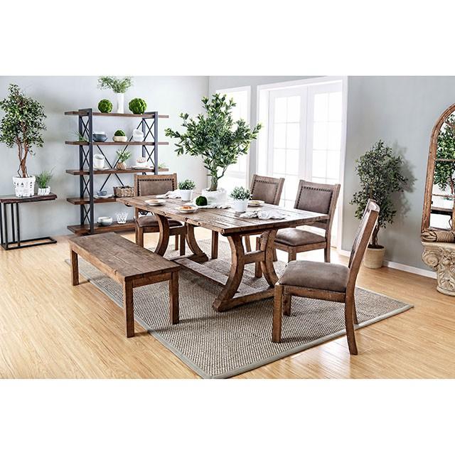 GIANNA Rustic Pine Wooden Bench - My Sweet Home Furniture (Queens, NY)