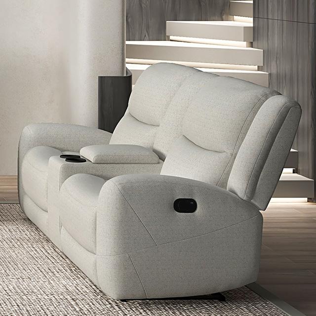Giraldus Manual Recliner Loveseat w/ Console - My Sweet Home Furniture (Queens, NY)