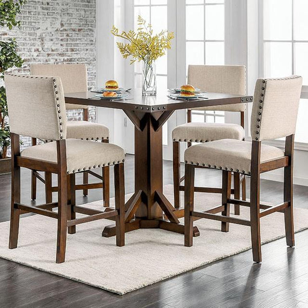 GLENBROOK Brown Cherry Counter Ht. Table - My Sweet Home Furniture (Queens, NY)