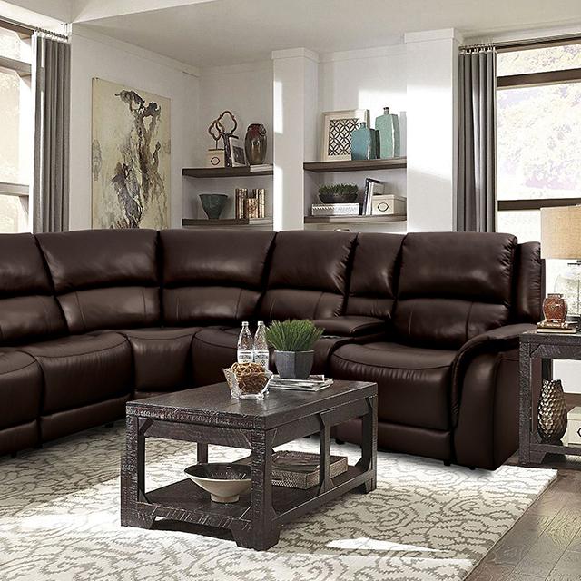 GORGIUS Power Sectional, Espresso - My Sweet Home Furniture (Queens, NY)