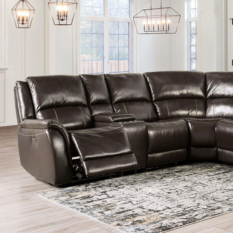 GORGIUS Power Sectional, Espresso - My Sweet Home Furniture (Queens, NY)