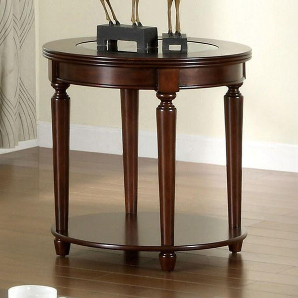 Granvia Dark Cherry End Table - My Sweet Home Furniture (Queens, NY)