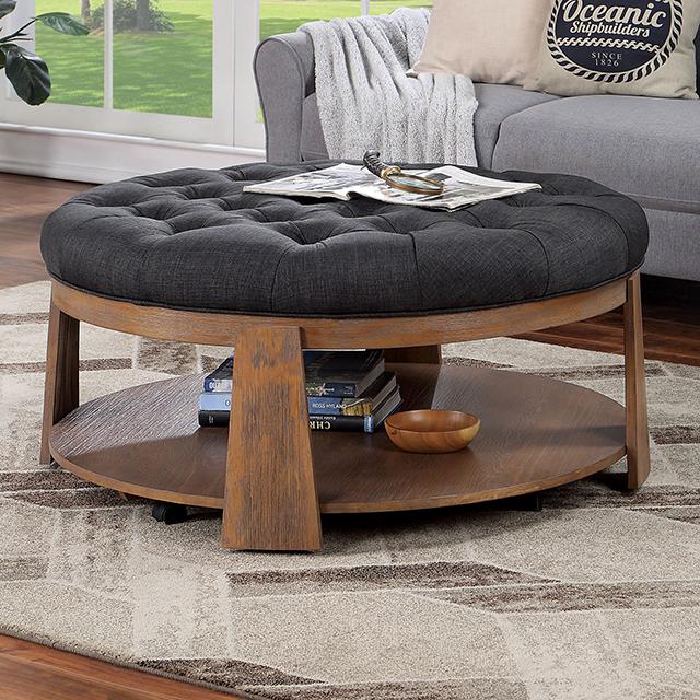 GUIS Round Coffee Table, Dark Gray - My Sweet Home Furniture (Queens, NY)