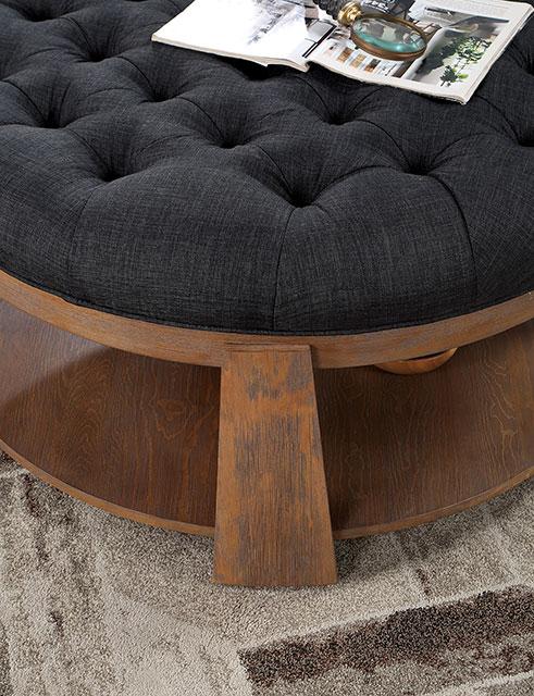 GUIS Round Coffee Table, Dark Gray - My Sweet Home Furniture (Queens, NY)