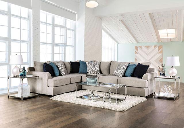 GUNNERSBURY Sectional, Gray - My Sweet Home Furniture (Queens, NY)
