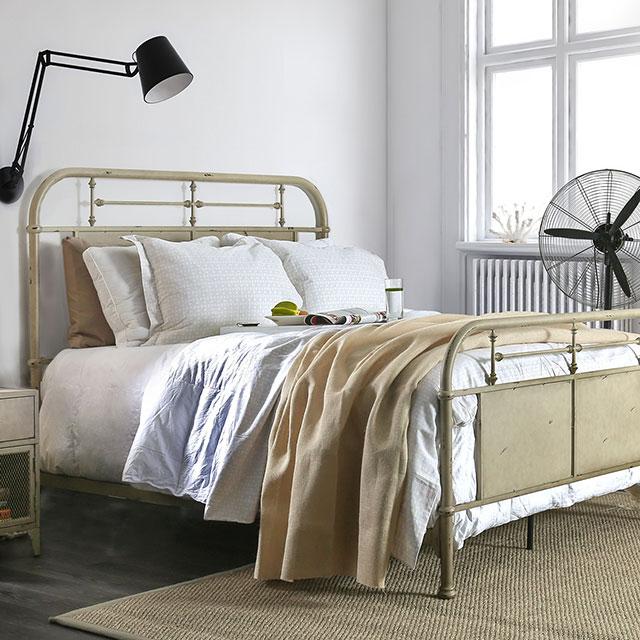 Haldus Cal.King, E.King, & Twin Bed White, Ivory, & Red - My Sweet Home Furniture (Queens, NY)