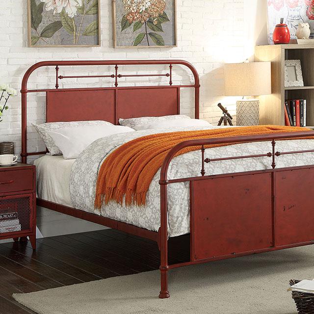Haldus Cal.King, E.King, & Twin Bed White, Ivory, & Red - My Sweet Home Furniture (Queens, NY)