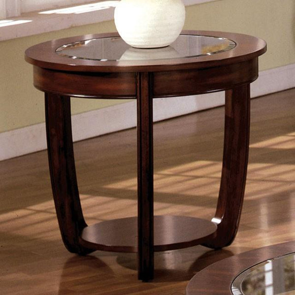 Crystal Falls Dark Cherry End Table - My Sweet Home Furniture (Queens, NY)