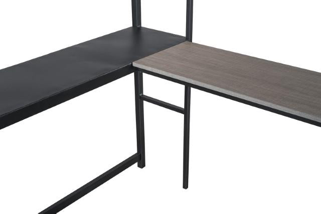 Cybill Full Loft Bed White, Silver, & Black - My Sweet Home Furniture (Queens, NY)