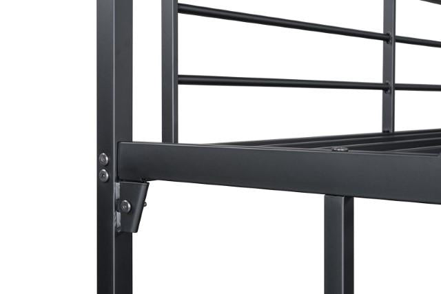 Cybill Full Loft Bed White, Silver, & Black - My Sweet Home Furniture (Queens, NY)