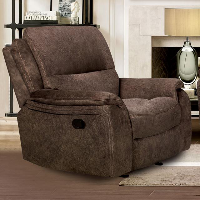 HENRICUS Glider Recliner, Dark Brown - My Sweet Home Furniture (Queens, NY)
