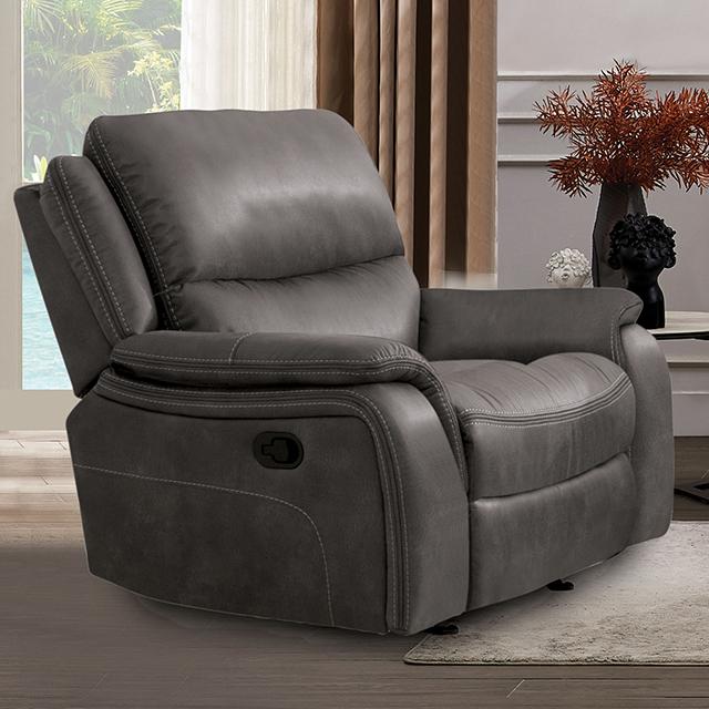 HENRICUS Glider Recliner, Dark Gray - My Sweet Home Furniture (Queens, NY)