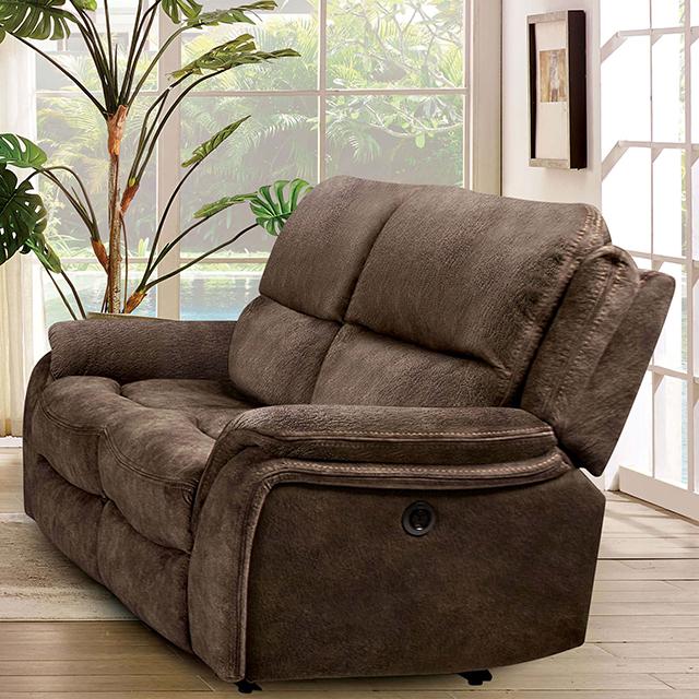 HENRICUS Loveseat, Dark Brown - My Sweet Home Furniture (Queens, NY)