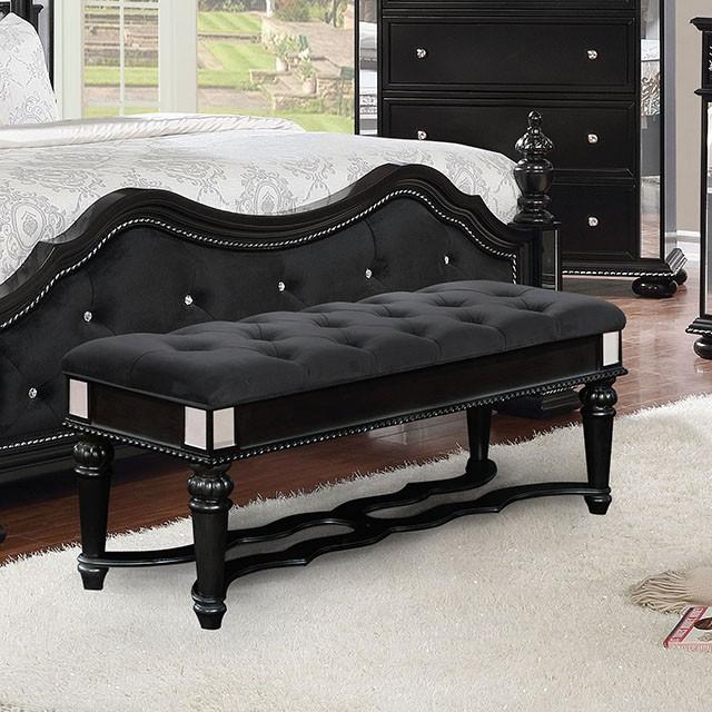 Azha Black Bench - My Sweet Home Furniture (Queens, NY)