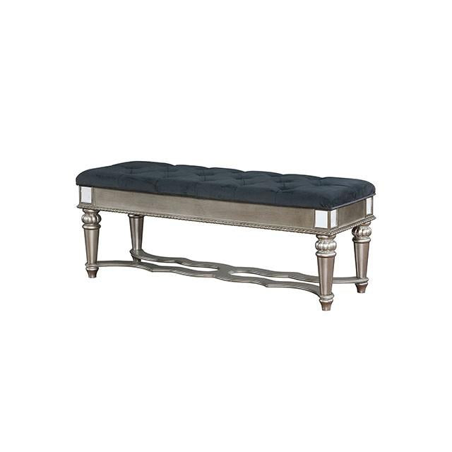 Azha Silver/Gray Bench - My Sweet Home Furniture (Queens, NY)