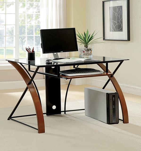 Baden Oak/Black Accent Desk - My Sweet Home Furniture (Queens, NY)