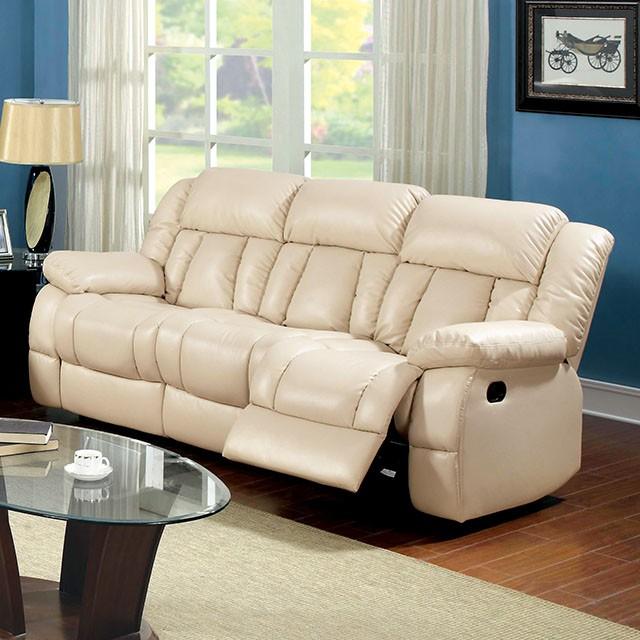 Barbado Ivory Sofa w/ 2 Recliners - My Sweet Home Furniture (Queens, NY)