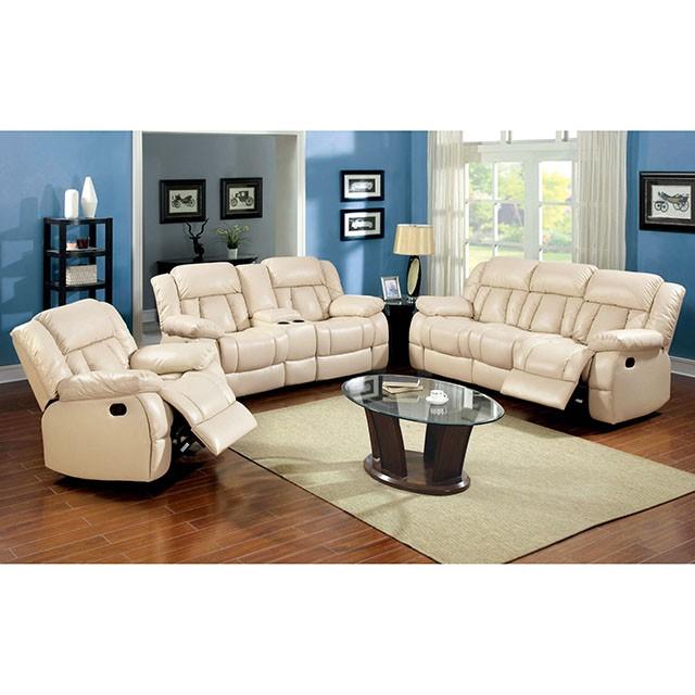 Barbado Ivory Sofa w/ 2 Recliners - My Sweet Home Furniture (Queens, NY)