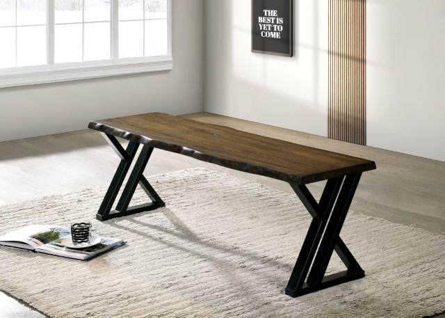 BARBARY Bench, Black/Dark Oak - My Sweet Home Furniture (Queens, NY)