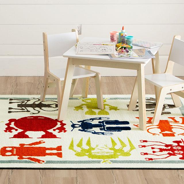 BARON 5' X 8', Area Rug, Robots, Multi/Ivory - My Sweet Home Furniture (Queens, NY)