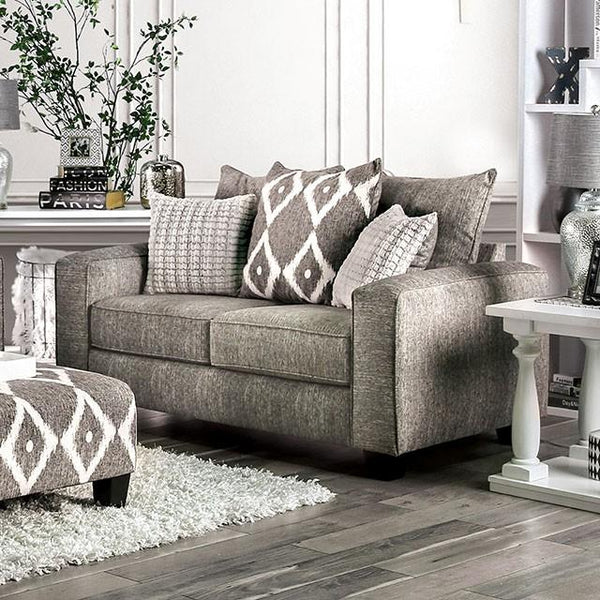 Basie Gray Love Seat - My Sweet Home Furniture (Queens, NY)