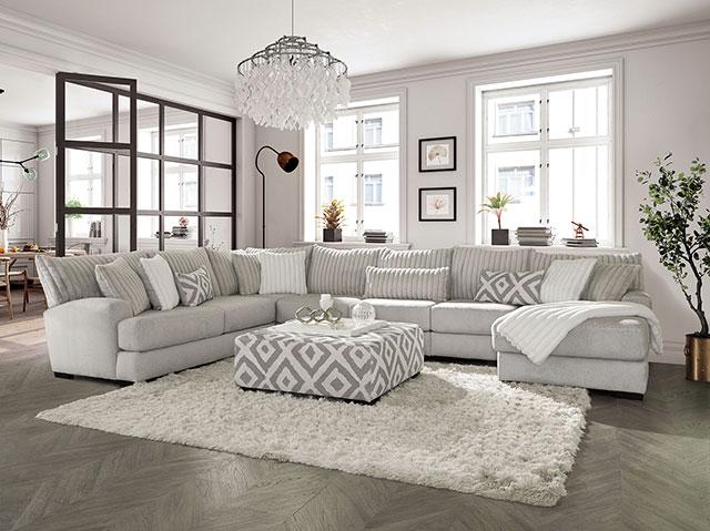 HERMISTON Ottoman, Gray - My Sweet Home Furniture (Queens, NY)