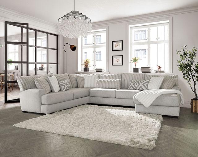 HERMISTON Sectional, Gray - My Sweet Home Furniture (Queens, NY)