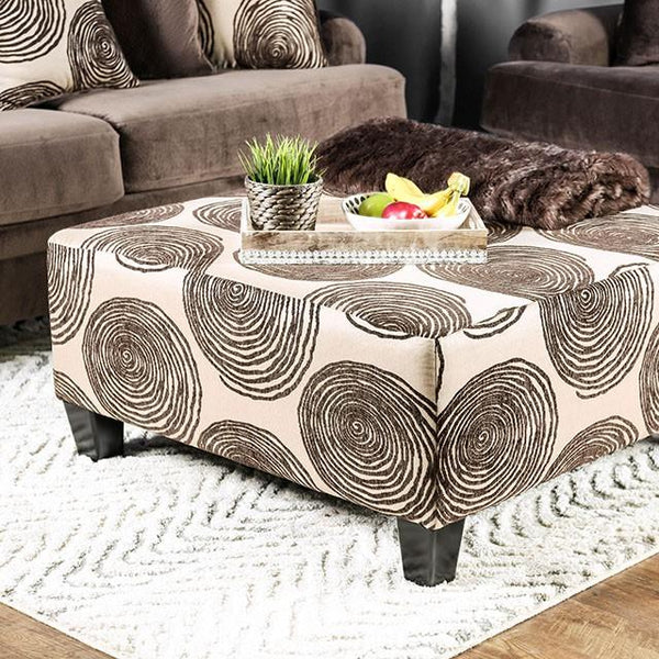 Bonaventura Brown Ottoman - My Sweet Home Furniture (Queens, NY)