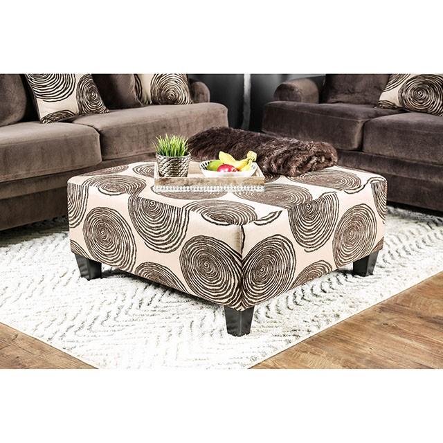 Bonaventura Brown Ottoman - My Sweet Home Furniture (Queens, NY)