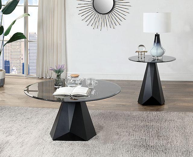 BISHOP Coffee Table, Black/Gray - My Sweet Home Furniture (Queens, NY)