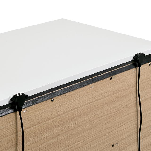 BIRSFELDEN Night Stand w/ USB, White - My Sweet Home Furniture (Queens, NY)