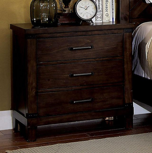 Bianca Dark Walnut Night Stand - My Sweet Home Furniture (Queens, NY)