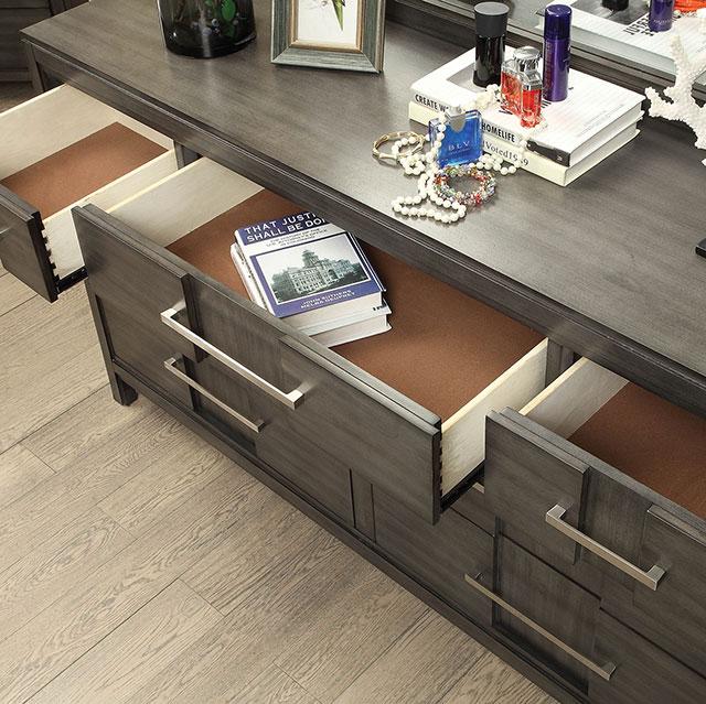 Berenice Espresso Night Stand White, Gray, & Espresso - My Sweet Home Furniture (Queens, NY)
