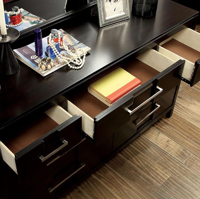 Berenice Espresso Night Stand White, Gray, & Espresso - My Sweet Home Furniture (Queens, NY)