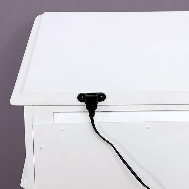 BELVA Night Stand w/ USB Outlet - My Sweet Home Furniture (Queens, NY)