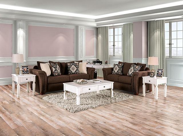 BELSIZE Sofa, Chocolate/Tan - My Sweet Home Furniture (Queens, NY)