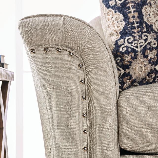 BELSIZE Sofa, Beige/Navy - My Sweet Home Furniture (Queens, NY)